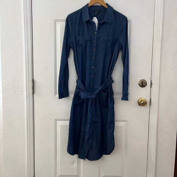 Universal Standard Woman's Blue Chambery Shirt Dress Sz 2xs-6-8 - Picture 3 of 12
